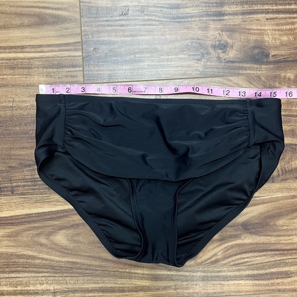 New Directions Swim high waisted bottom, black, Size Large - Picture 1 of 7